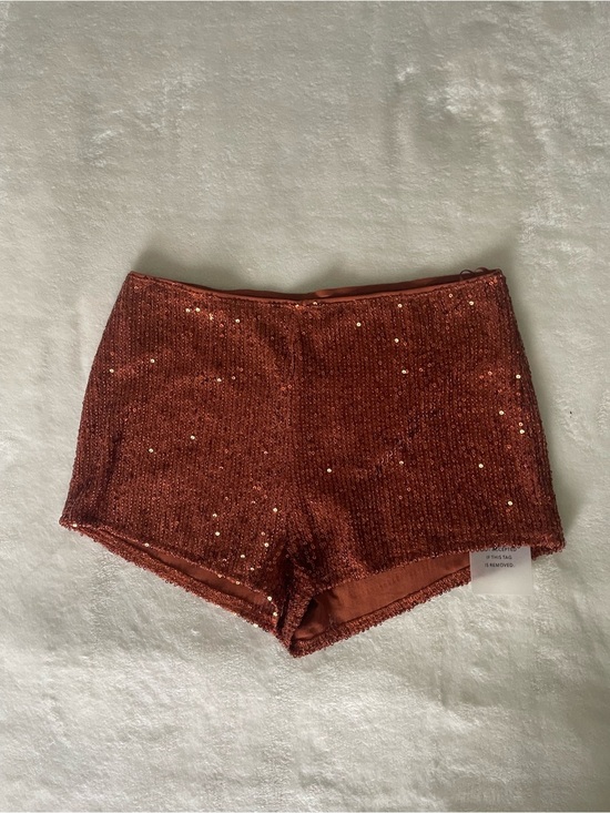 superdown Pants - superdown Rust Sequin High-Waist Shorts